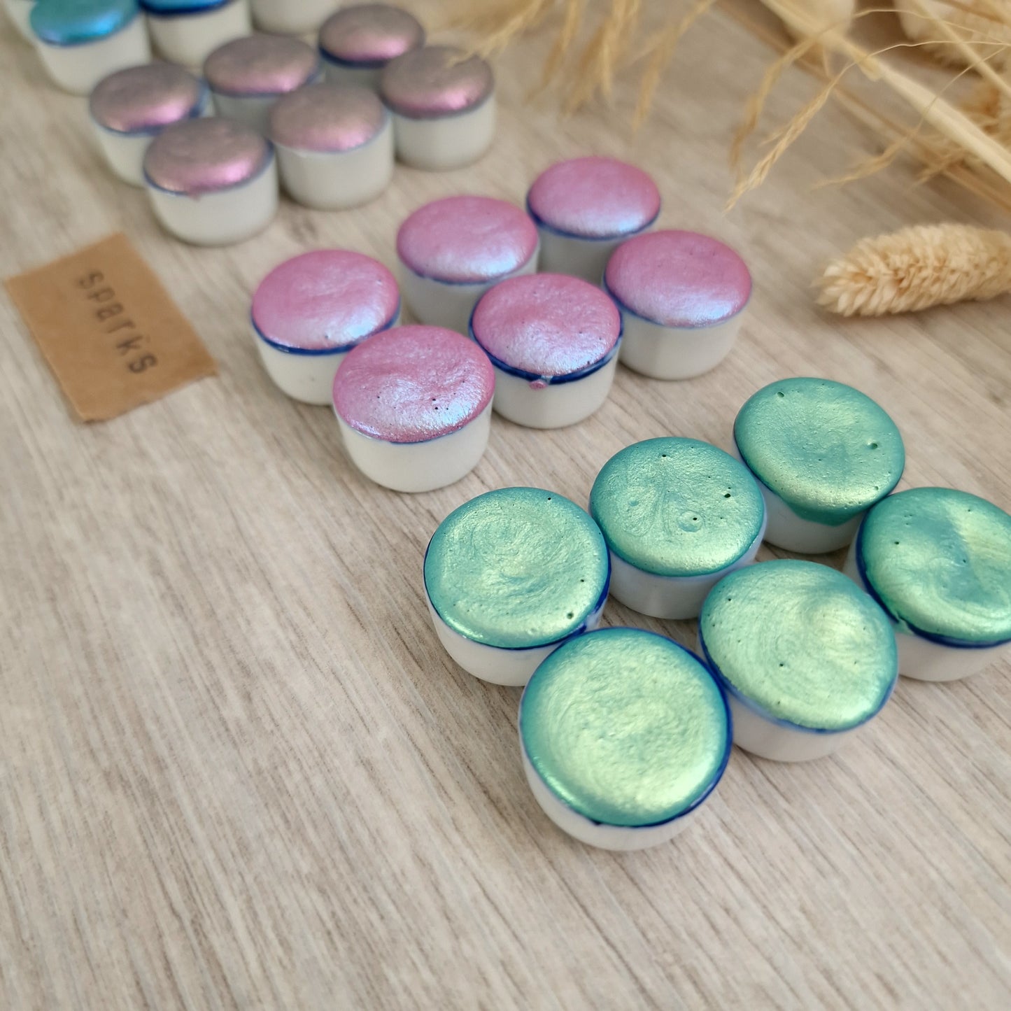4 godets céramique - Palette - Godet d'aquarelle | aquarelle artisanales fabriquée à la main | peinture magique | peinture coloriage adulte