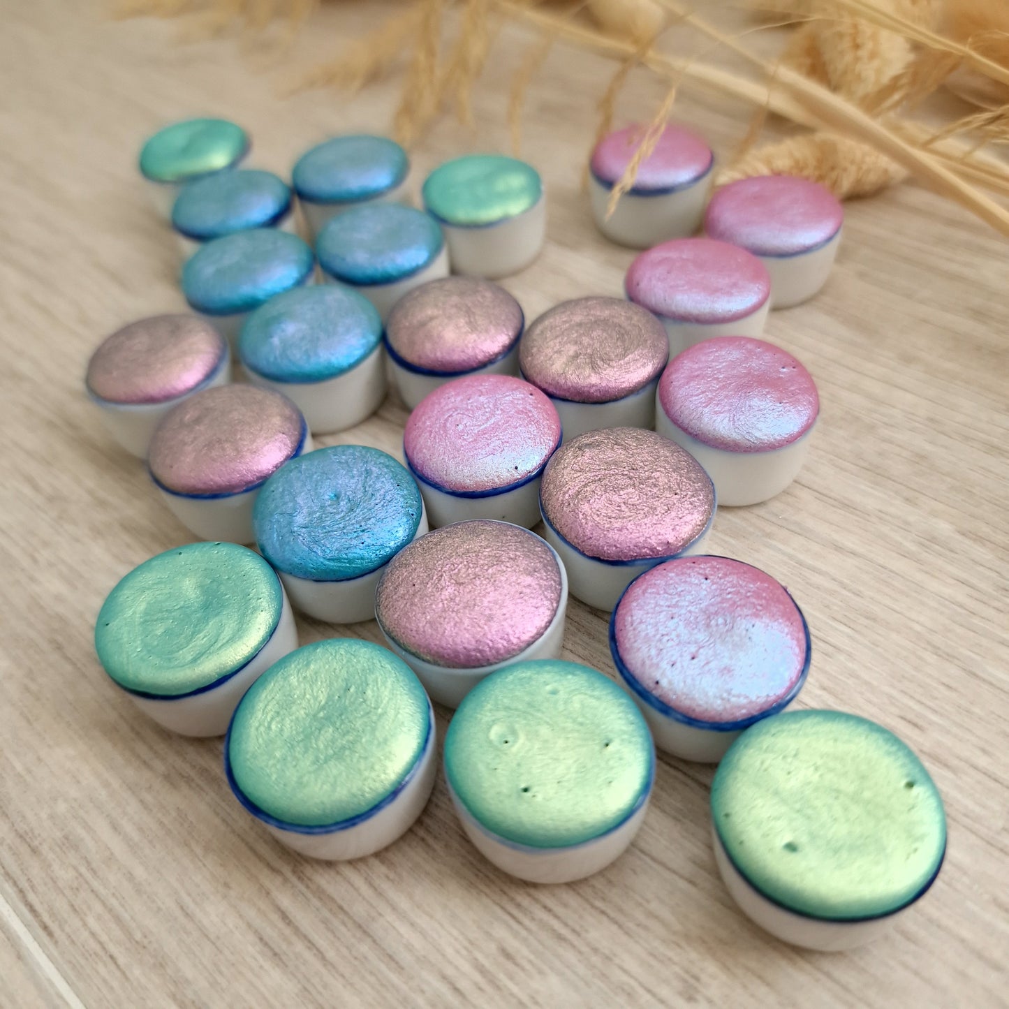 4 godets céramique - Palette - Godet d'aquarelle | aquarelle artisanales fabriquée à la main | peinture magique | peinture coloriage adulte