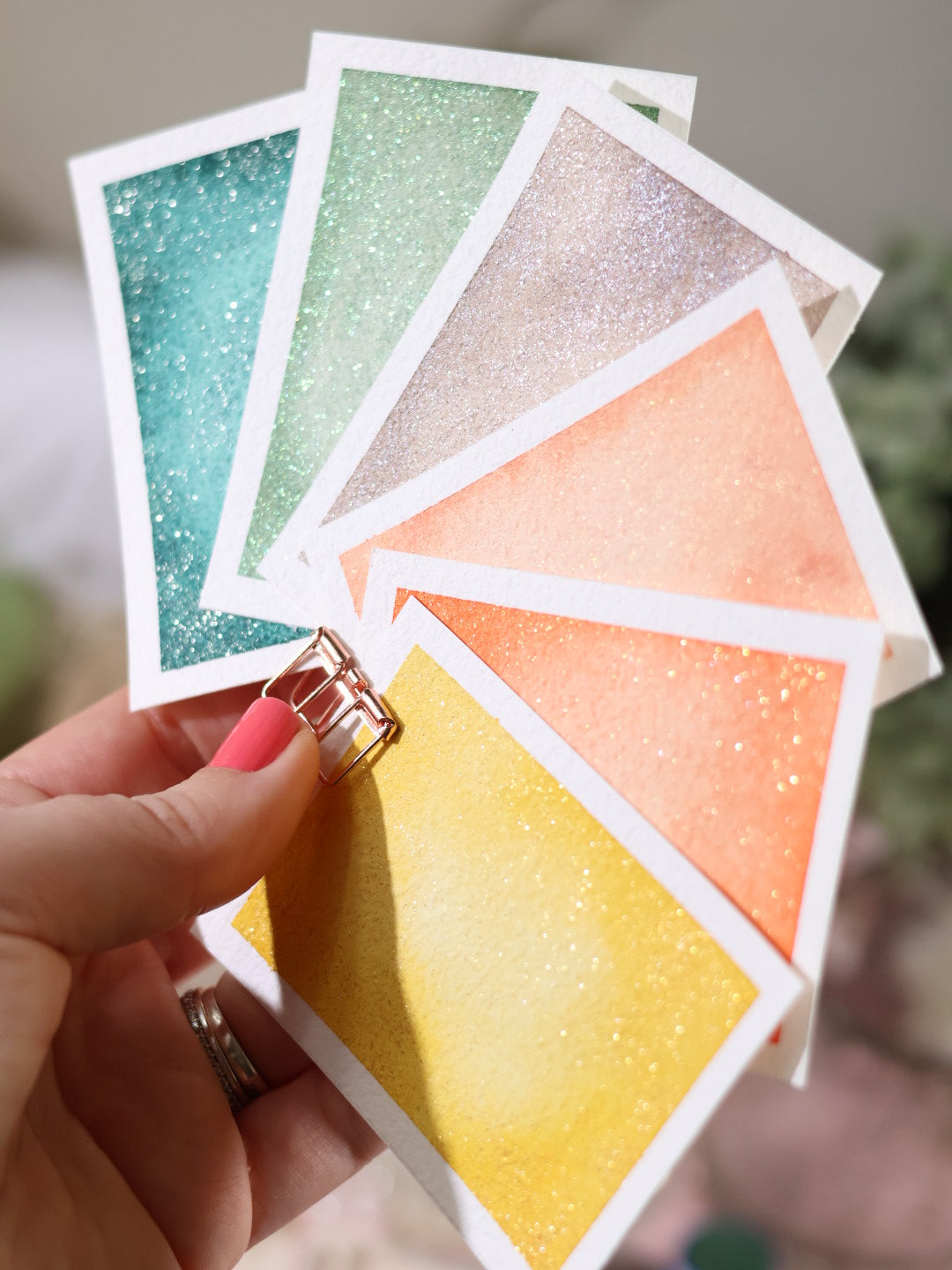 Naissance des Fleurs | 6 aquarelles à effet | Brillantes, poétiques et printanières | Fait main