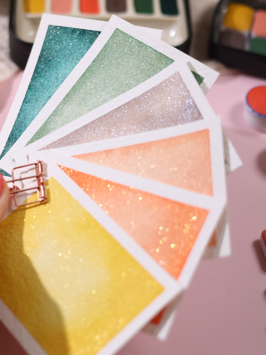 Naissance des Fleurs | 6 aquarelles à effet | Brillantes, poétiques et printanières | Fait main