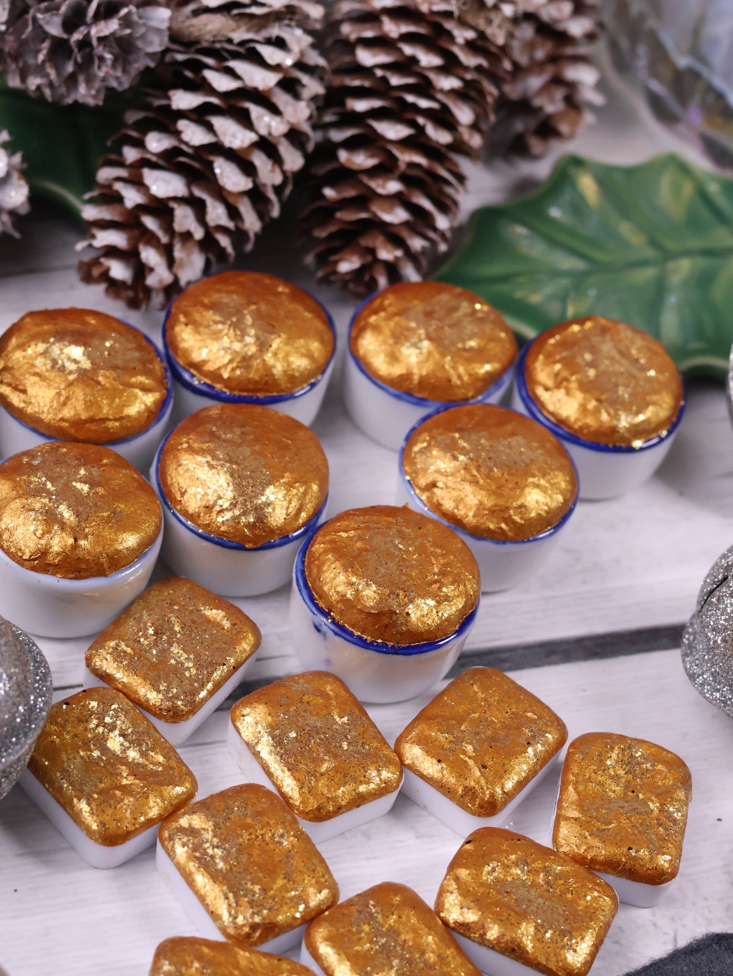 Etoile | Noël 2025 | Godet d'aquarelle à effet | aquarelle artisanale | cadeau Noël artiste peintre