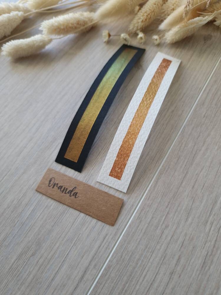Oranda - Quart de godet aquarelle caméléon | aquarelle artisanales fabriquée à la main | peinture duochrome | peinture coloriage adulte
