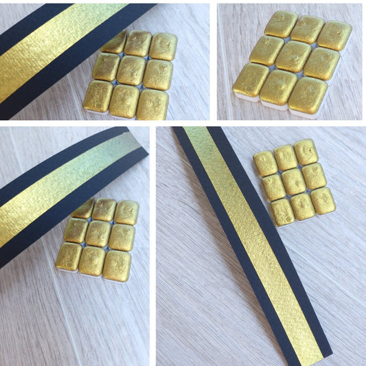 Cétoine - Quart de godet aquarelle caméléon | aquarelle artisanales fabriquée à la main | peinture duochrome | peinture coloriage adulte