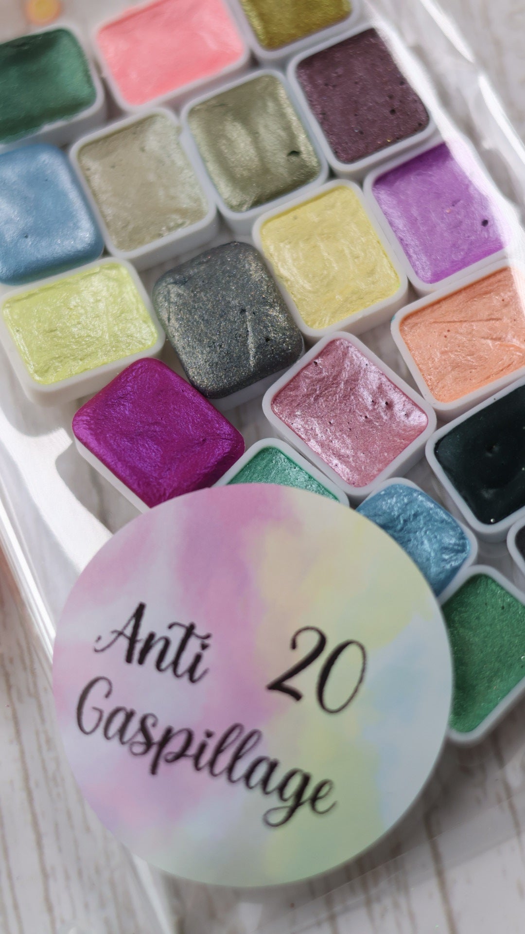 Les Anti-Gaspi – Lot de godets d’aquarelle imparfaits