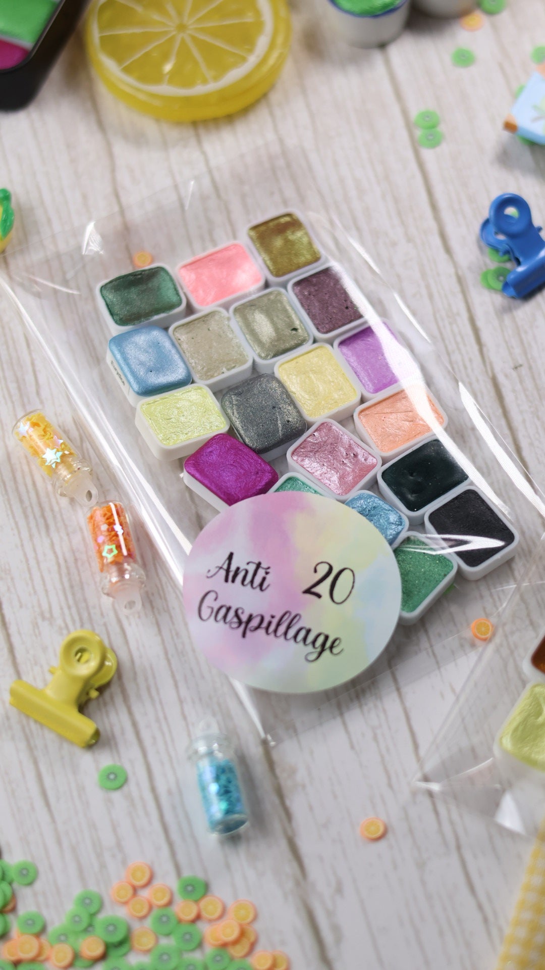 Les Anti-Gaspi – Lot de godets d’aquarelle imparfaits