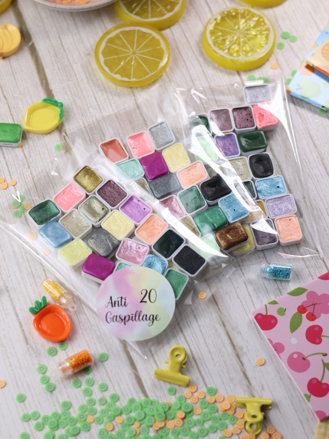 Les Anti-Gaspi – Lot de godets d’aquarelle imparfaits
