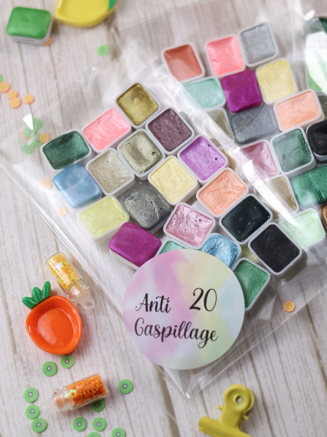 Les Anti-Gaspi – Lot de godets d’aquarelle imparfaits