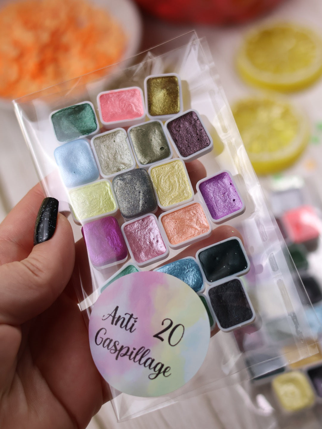 Les Anti-Gaspi – Lot de godets d’aquarelle imparfaits