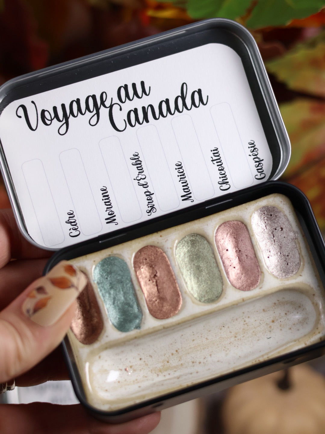 Voyage au Canada | 6 aquarelles à effet | Brillantes, étincelantes et solaires | artisanales