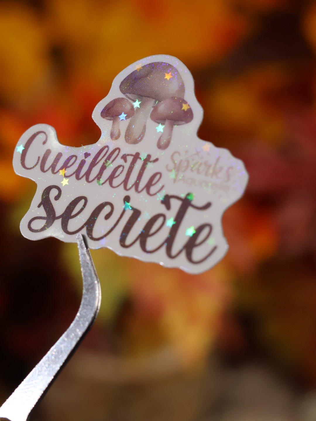 Sticker pailleté pour palette d’aquarelle ✨- Cueillètte secrète - décoration palette peinture artistique