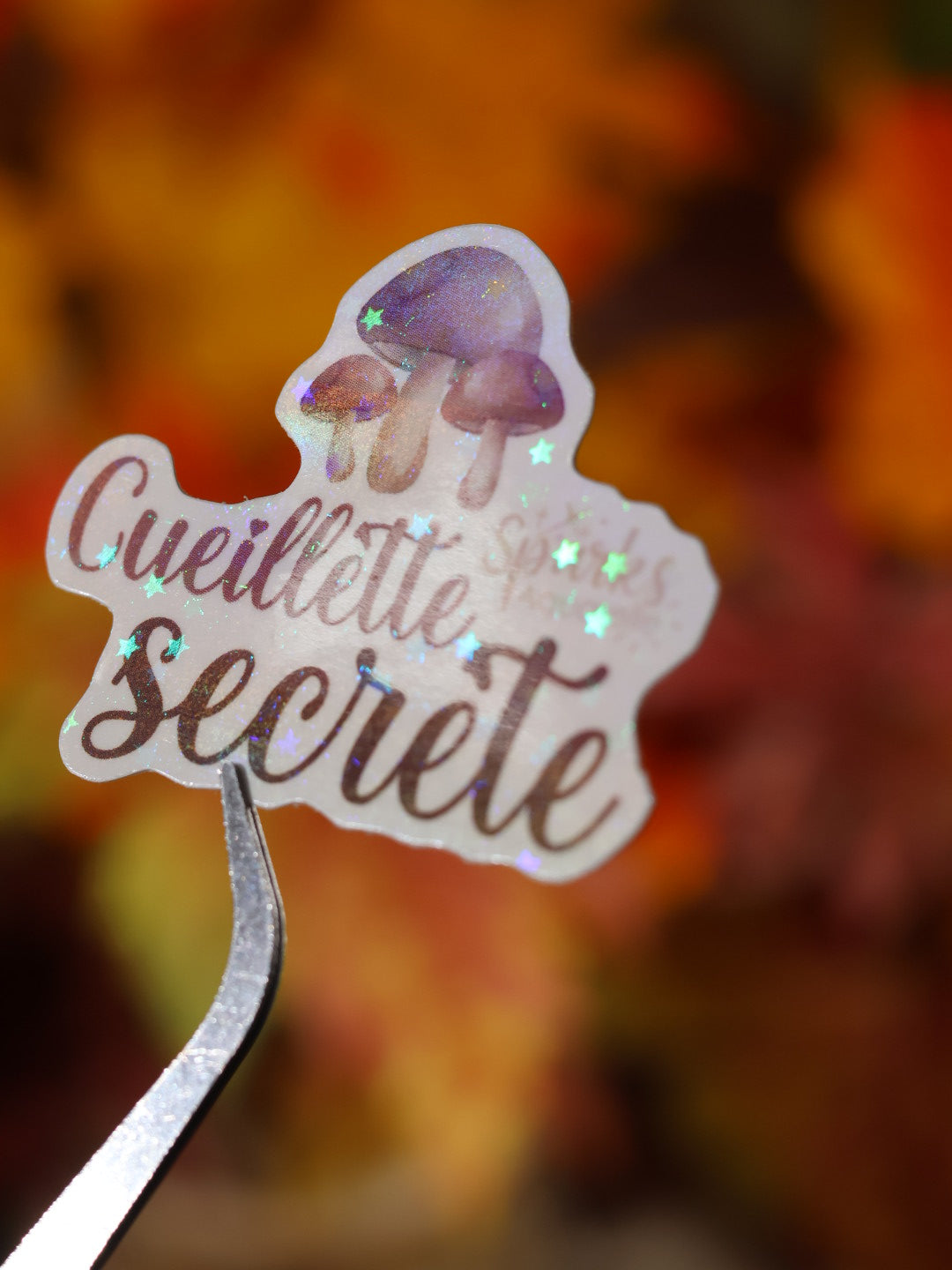 Sticker pailleté pour palette d’aquarelle ✨- Cueillètte secrète - décoration palette peinture artistique