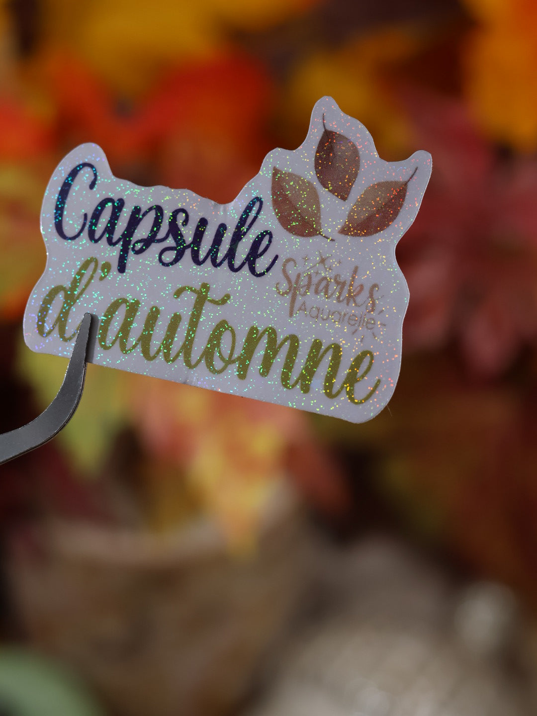 Sticker pailleté pour palette d’aquarelle ✨- Capsule d'automne - décoration palette peinture artistique