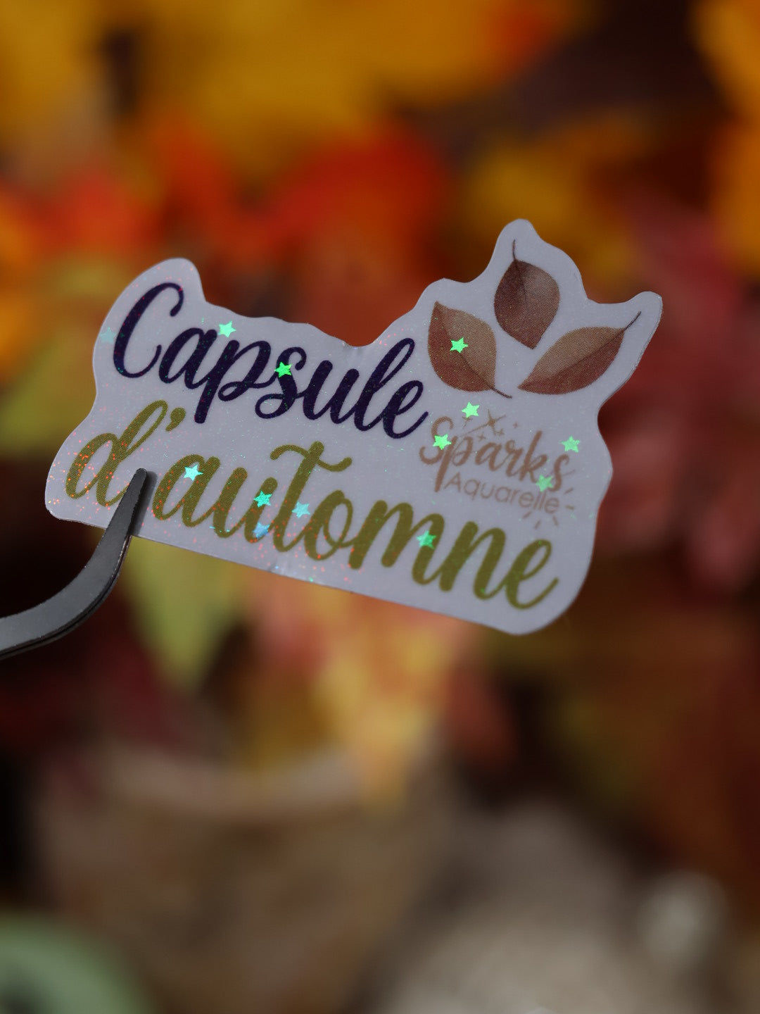Sticker pailleté pour palette d’aquarelle ✨- Capsule d'automne - décoration palette peinture artistique