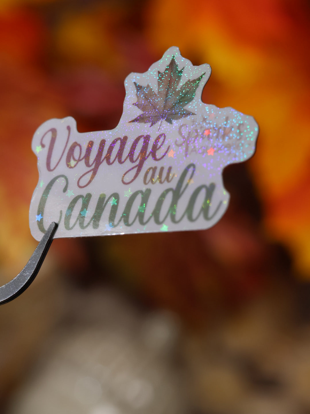 Sticker pailleté pour palette d’aquarelle ✨- Voyage au Canada - décoration palette peinture artistique