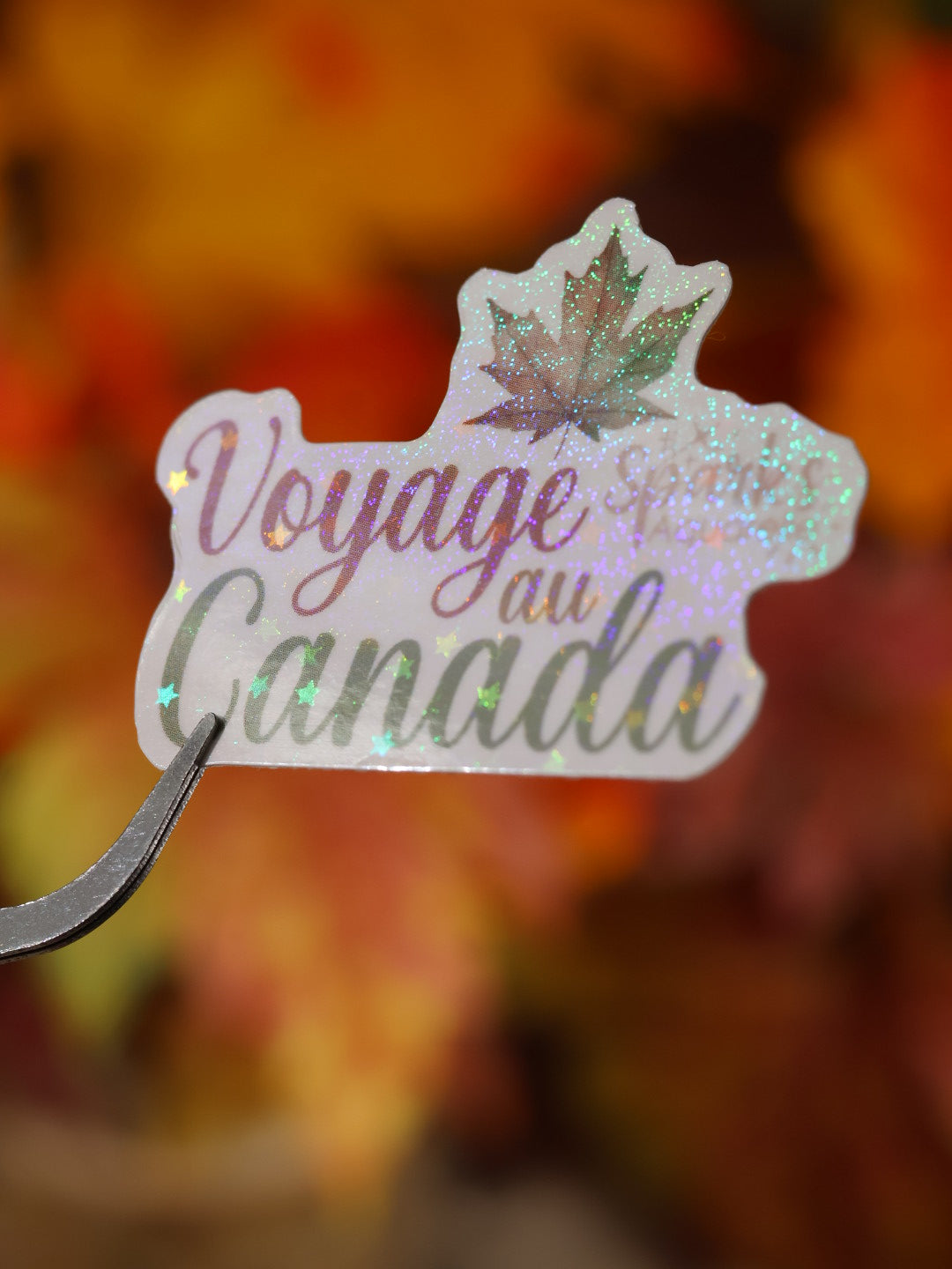 Sticker pailleté pour palette d’aquarelle ✨- Voyage au Canada - décoration palette peinture artistique