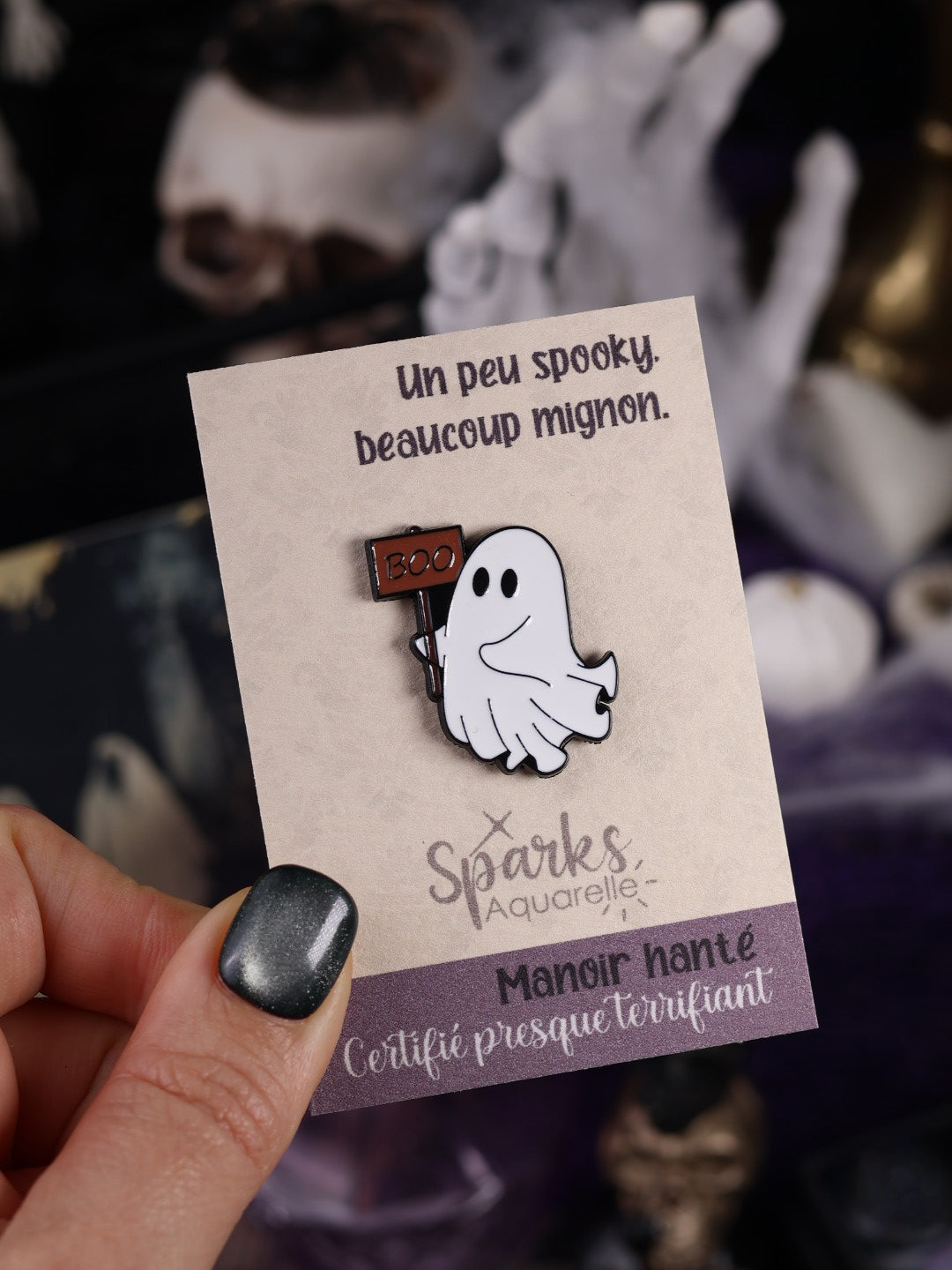 Le Manoir Hanté | Trousse de 6 aquarelles Halloween | Brillantes, étincelantes et solaires | artisanales | Brillantes, étincelantes et solaires | artisanales- 6 aquarelles à effets | aquarelle caméléons | aquarelles métallisées et pailletées | halloween