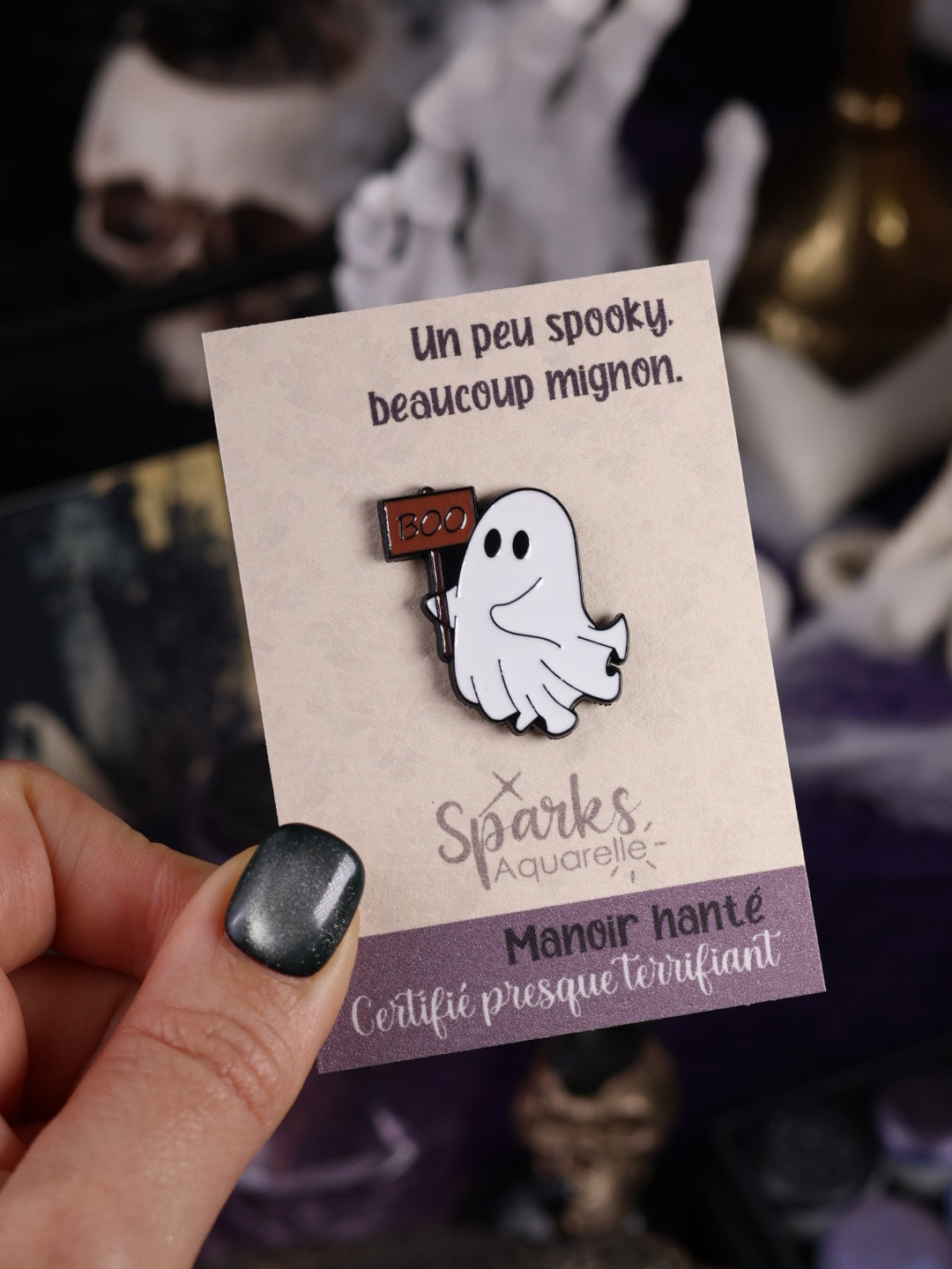 Le Manoir Hanté | Trousse de 6 aquarelles Halloween | Brillantes, étincelantes et solaires | artisanales | Brillantes, étincelantes et solaires | artisanales- 6 aquarelles à effets | aquarelle caméléons | aquarelles métallisées et pailletées | halloween