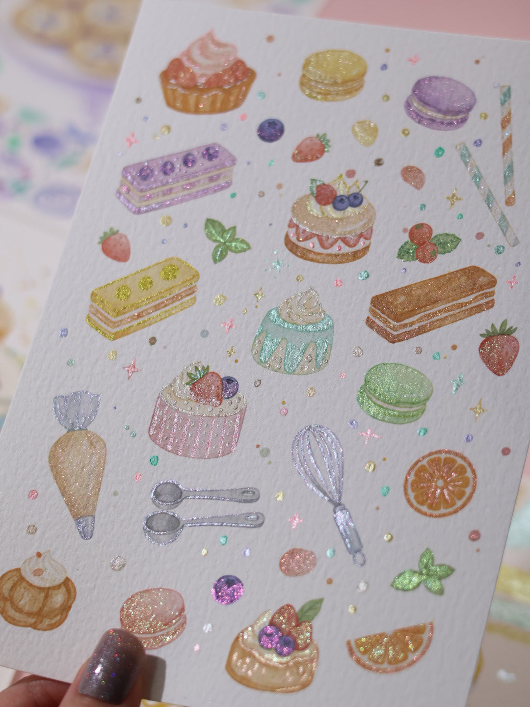 Collection Candy :  illustrations à pailleter