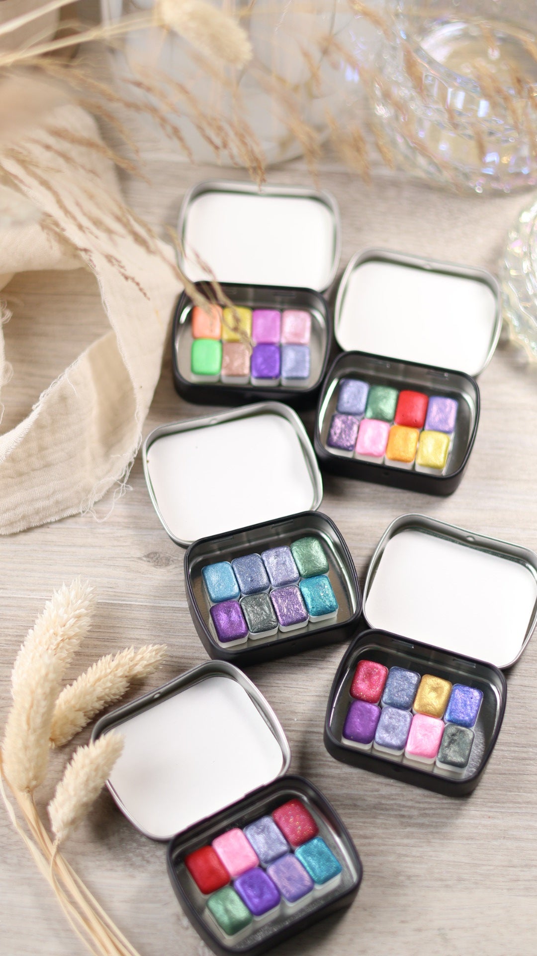 Palette d'aquarelles surprise - Assortiment de 8 mini godets