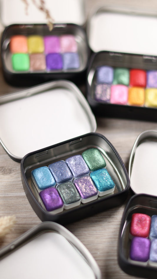 Palette d'aquarelles surprise - Assortiment de 8 mini godets