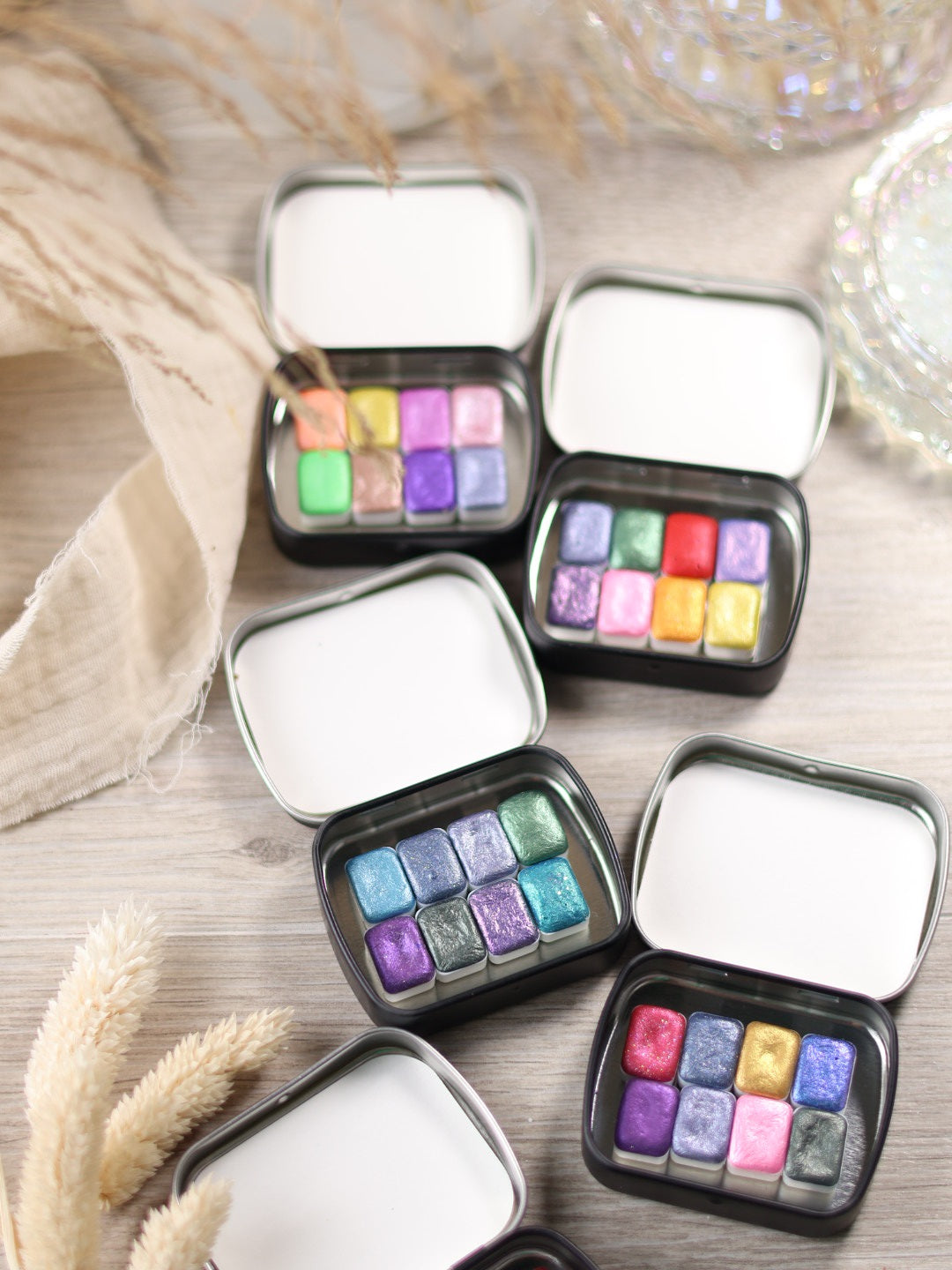 Palette d'aquarelles surprise - Assortiment de 8 mini godets
