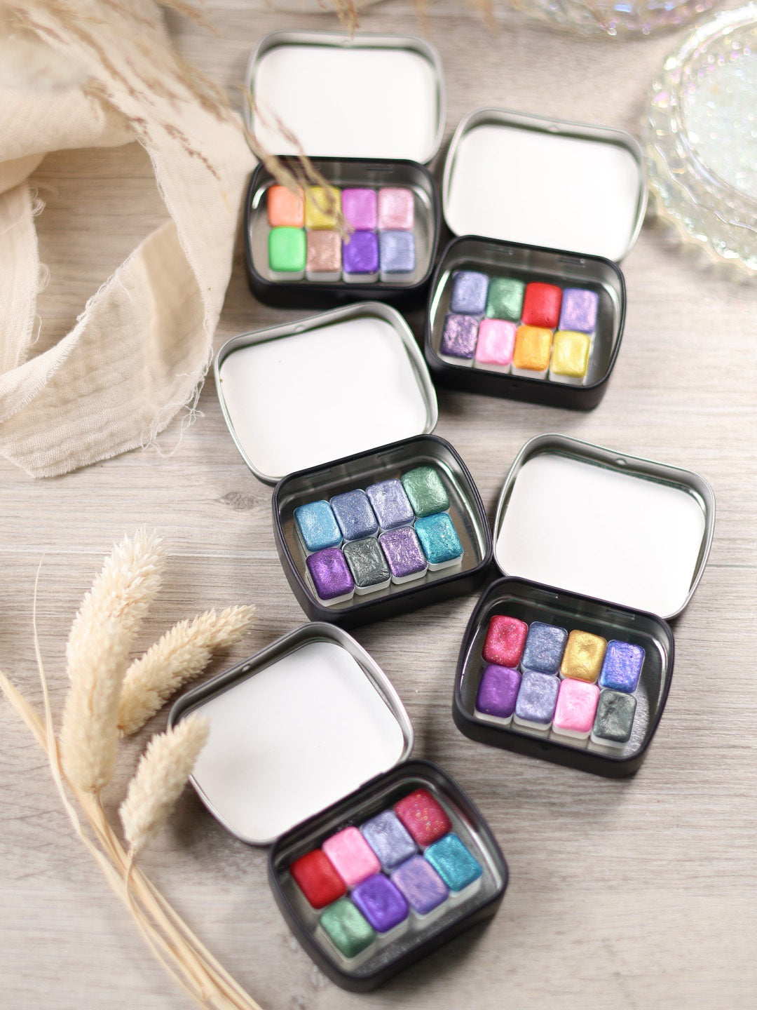 Palette d'aquarelles surprise - Assortiment de 8 mini godets