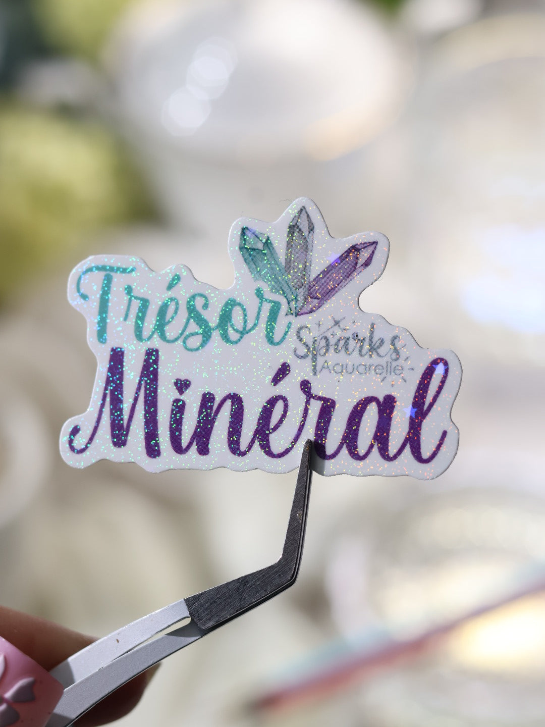 Sticker pailleté pour palette d’aquarelle ✨- décoration palette peinture artistique