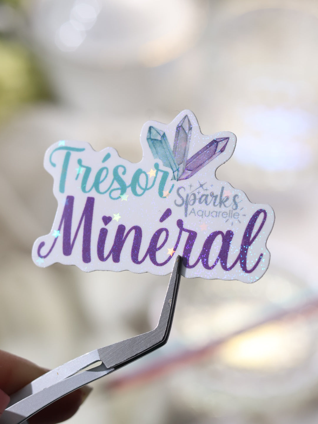 Sticker pailleté pour palette d’aquarelle ✨- décoration palette peinture artistique