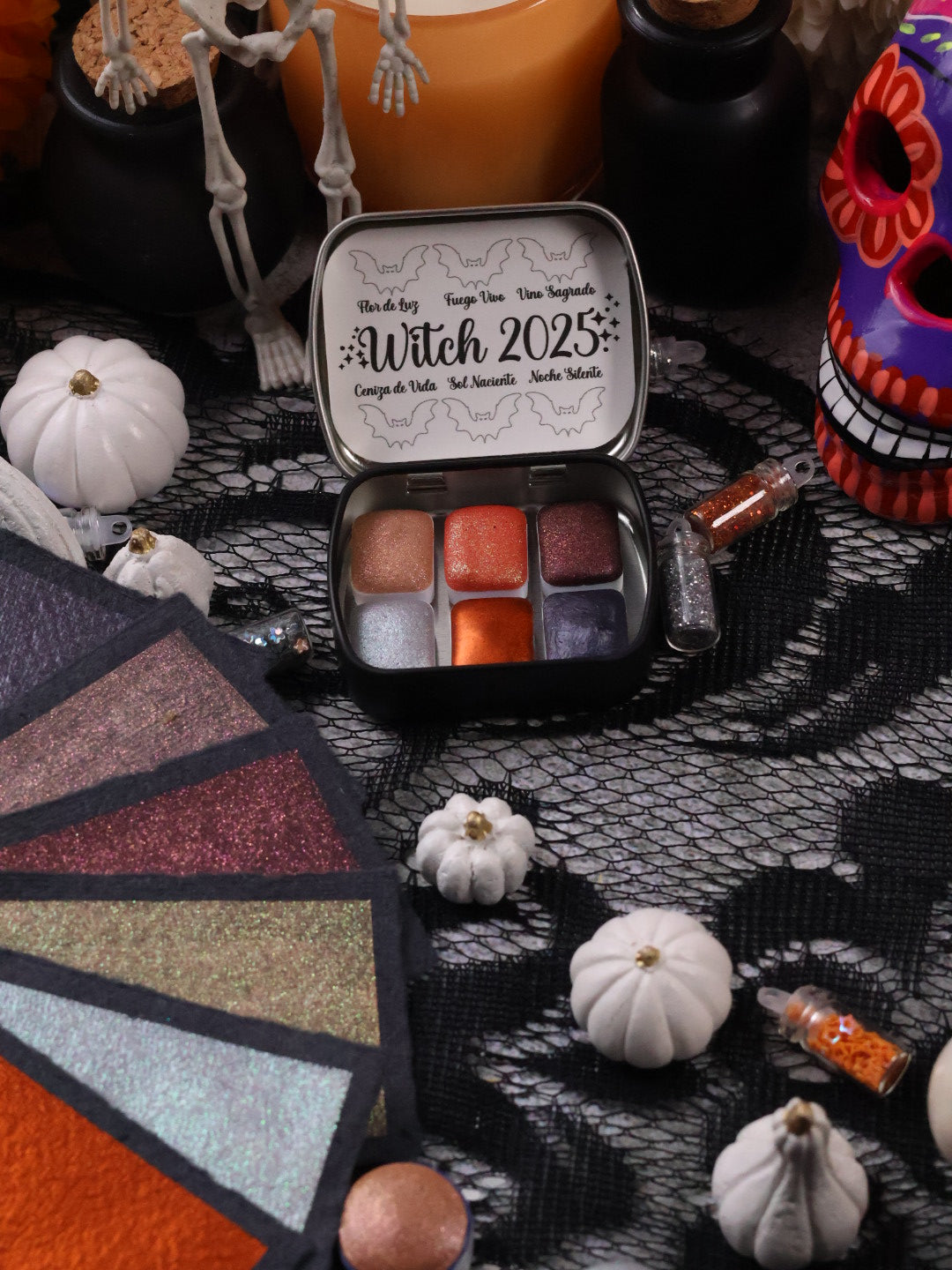 Halloween 2025 - Witch - 6 aquarelles à effets | aquarelle caméléons | aquarelles métallisées et pailletées | halloween