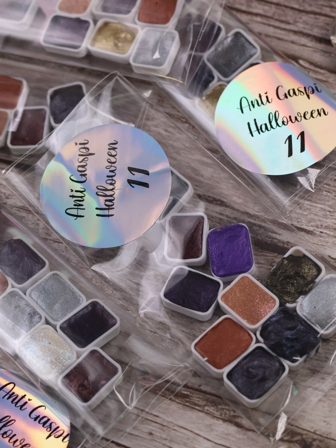 ✨ Les Anti-Gaspi – Lot de godets d’aquarelle imparfaits (Édition Halloween) 🎃