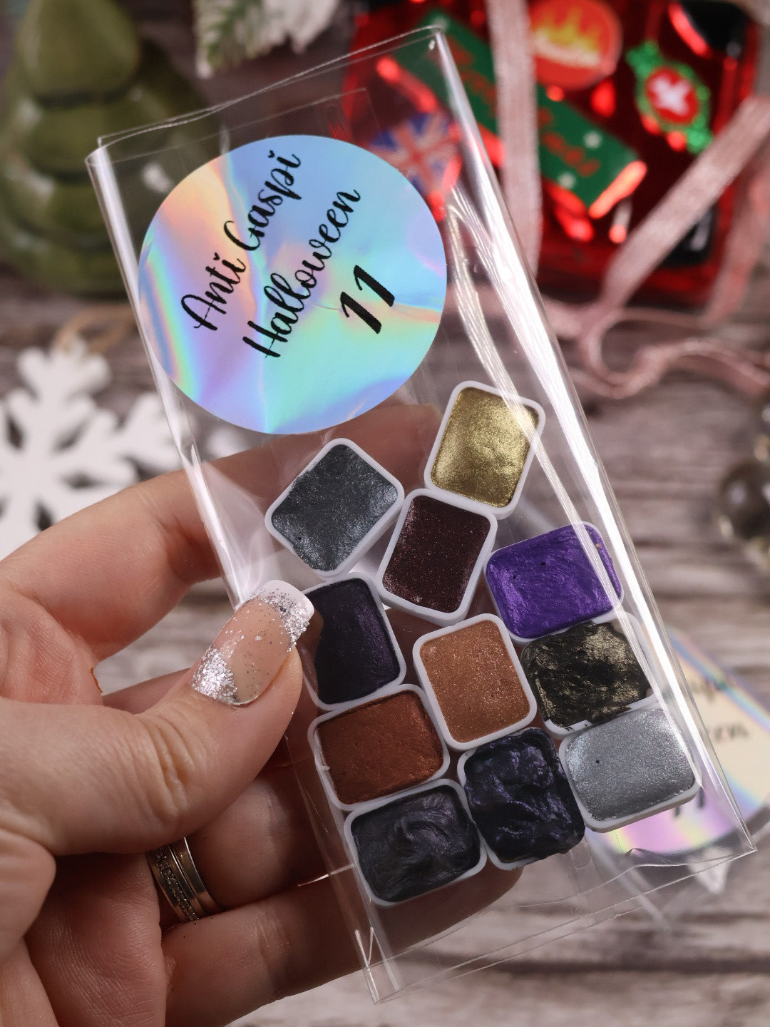 ✨ Les Anti-Gaspi – Lot de godets d’aquarelle imparfaits (Édition Halloween) 🎃