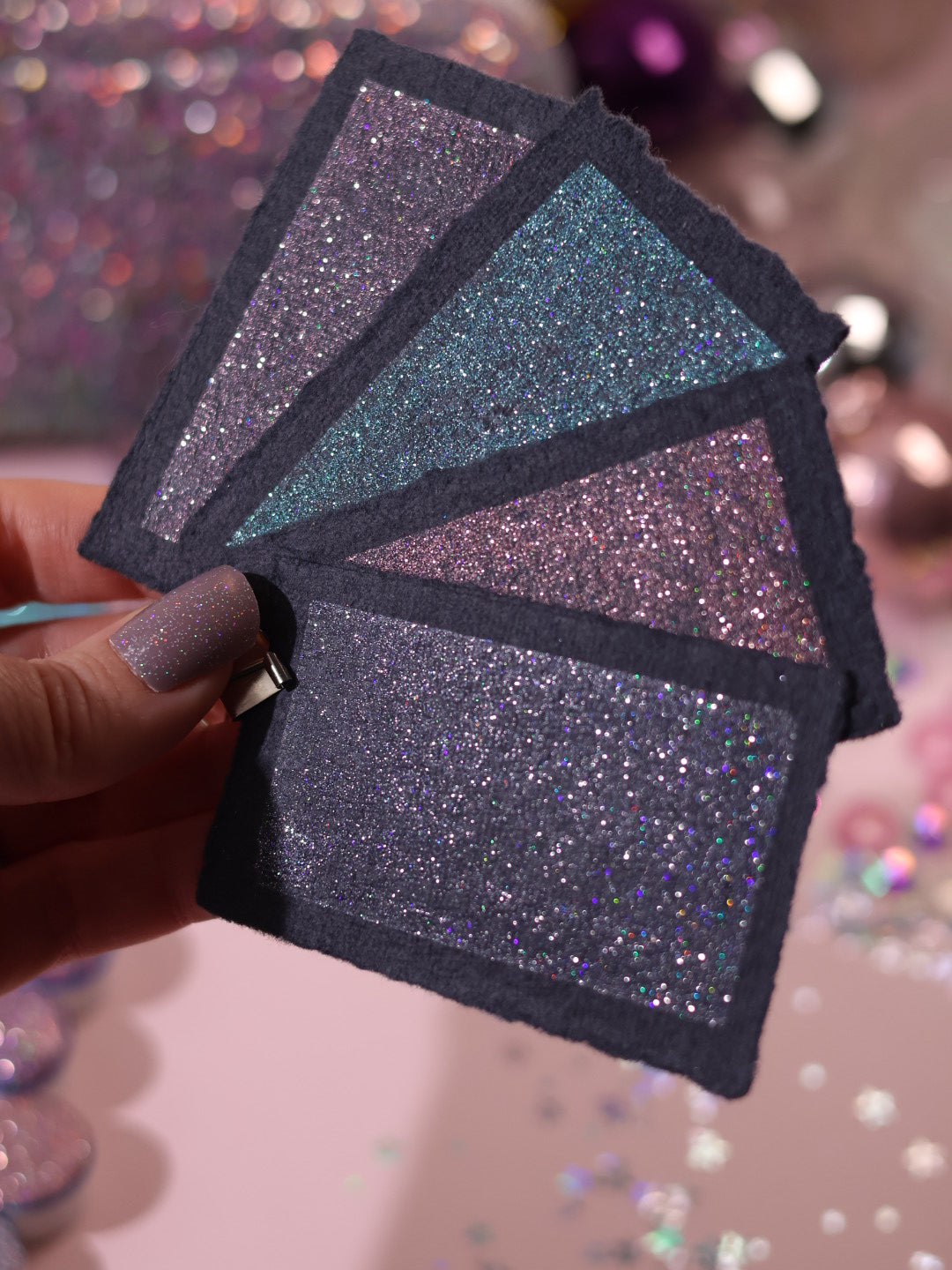 Moment Suspendu – 4 toppers d’aquarelle à paillettes pour sublimer vos créations | aquarelles | cadeau artiste | aquarelles artisanales