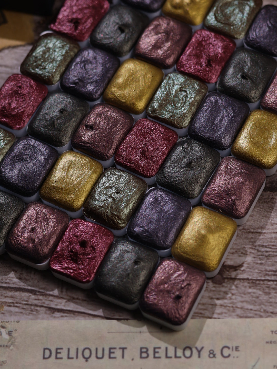 Cueillette Secrète - 6 aquarelles métallisées | aquarelle métallisées | aquarelle artisan