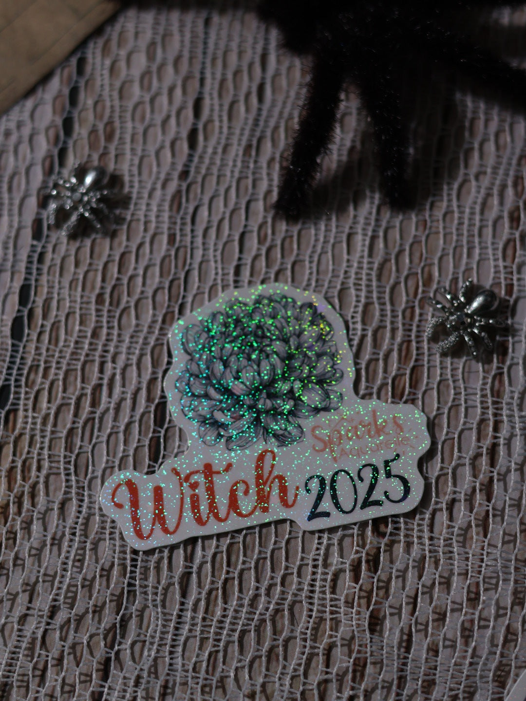Sticker pailleté pour palette d’aquarelle ✨- Witch2025 - décoration palette peinture artistique
