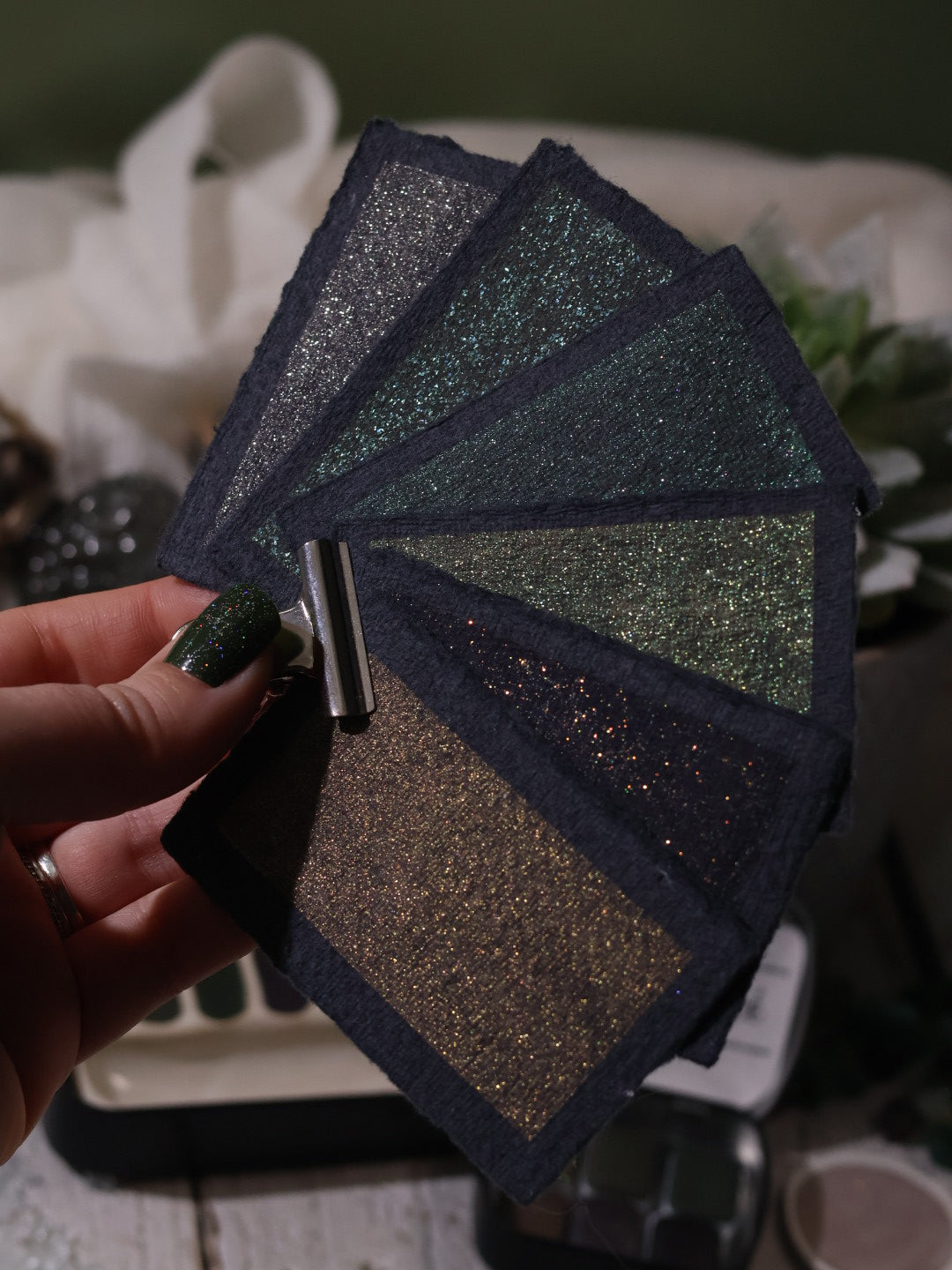 Jardin Glacé | 6 aquarelles à effet | Subtiles, lumineuses et givrées | Fait main